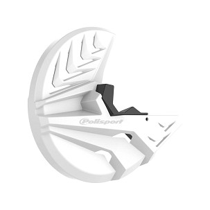 POLISPORT PROMOCIJA ŠTITNIK DISKA KOČIONE PREDNJI (SA ŠTITNIKOM DONJEG DELA AMORTIZERA U SETU KOMPLET NA OBE STRANE) HONDA CRF 250R '15-'25; CRF 450R '15-'25 BOJA BELA