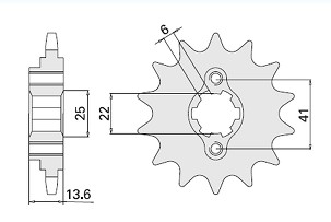 CHT RASPRODAJA LANČANIK PREDNJA 293 16 HONDA VT 600 C '88-'89 (293-16K) (JTF293.16)