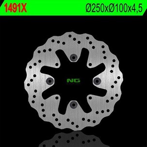 NG DISK KOČIONI ZADNJI KAWASAKI 650 VULCAN '15 (250X100X4,5) (4X10,5MM) (220x112x4) WAVE