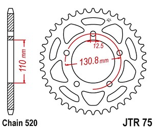 JT LANČANIK ZADNJA 4586 45 BMW S 1000 RR '09-20' (458645JT) (LANAC520) KONVERZIJA