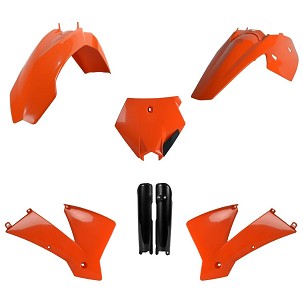 POLISPORT KOMPLET PLASTIKE (FULL KIT) KTM SX '03-'04W SETU ŠTITNICI AMORTIZERA (8399000001) BOJA NARANDŽASTA
