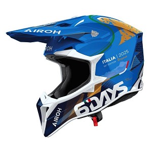 AIROH kros / enduro / ATV / quad kaciga WRAAAP 6DAYS ITALY 2025 boja plava/crna/ bela veličina S