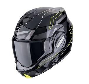 SCORPION KACIGA PAŠNI (PAKNA ZA ZADNJEG) EXO-TECH EVO CONQUER BLACK/NEON YELLOW BOJA CRNA/ŽUTA FLUO VELIČINA M
