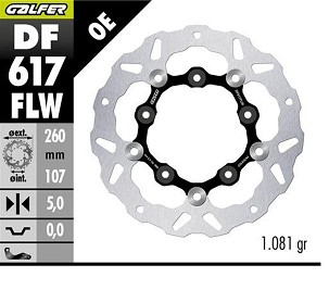 GALFER DISK KOČIONI ZADNJI KTM 890SMT '23-'25 (WAVE FLOATING) (260X107X5MM)