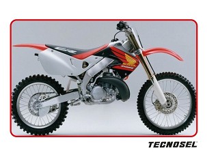 BLACKBIRD KOMPLET NALEPNICA (FOLIJA) HONDA CR 125 '98-'99, CR 250R '97-'99 REPLICA OEM HONDA