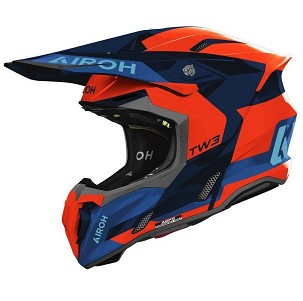 AIROH kros / enduro / ATV / quad kaciga TWIST 3 FANCY BLUE ORANGE boja crna/narandžasta/plava veličina S