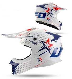 UFO 2026/01 KACIGA INTREPID CROSS BOJA BELA/CRVENA VELIČINA XL ( ECE 22R06 ) - KOLEKCJA 2026