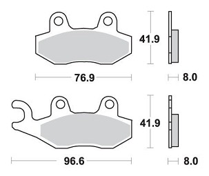 SBS PROMOCIJA PLOČICE KOČIONE KH135 / KH214 OFF-ROAD SINTER BOJA ZLATNA