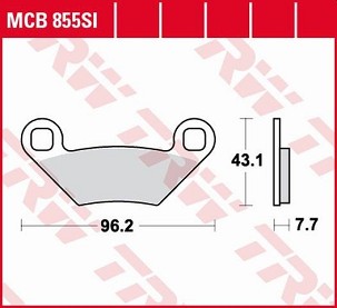 TRW ZF PLOČICE KOČIONE KH475 SINTER OFF-ROAD POLARIS SPORTSMAN 500 08-, SPORTSMAN 850 15-, FOREST / SCRAMBLER 1000 15-, PREDNJI/ZADNJI