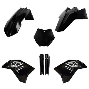 POLISPORT KOMPLET PLASTIKE (FULL KIT) KTM SX/SX-F '07W SETU ŠTITNICI AMORTIZERA (8399000001) BOJA CRNA