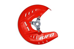 UFO 2026/06 ZAŠTITA PREDNJEG KOČIONOG DISKA HONDA CRF 250 / 450 X '04-'18, CRF 250 / 450 R '04-'26, CRF 250 RX '19-'21, CRF 450 RX '17-'20, CR 125 / 250 R '04-'07, CRF 300 RX '19-'26, CRF 250 RX '22-'26 CRVENA BOJA - ZAMENJUJE HO01001070