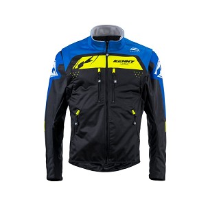 KENNY RACING JAKNA ADVENTURE/ENDURO MODEL SOFTSHELL BLUE BOJA CRNA/PLAVA/ŽUTA VELIČINA L