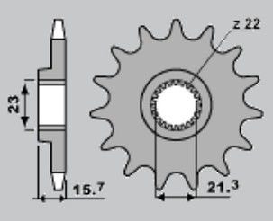 JR RASPRODAJA LANČANIK PREDNJA 441 14 YAMAHA XT 600 '89-'98, XTZ 660 '91-'98 (JTF577.14)