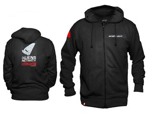 UFO 2026/01 DUKSERICA SA KAPTUREM BOJA CRNA VELIČINA L 100% PAMUKA - KOLEKCJA 2026