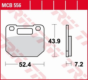 TRW ZF PLOČICE KOČIONE KH110 ORGANIC SUZUKI RG 80 GAMMA '85-'96, RG 125 GAMMA '85-'90 PREDNJI