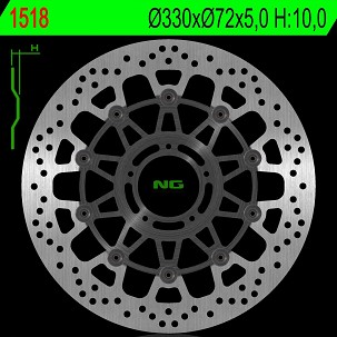 NG DISK KOČIONI PREDNJI DUCATI MULTISTRADA 1200 15-18 (330X72X5,0MM) (5X8,5MM)