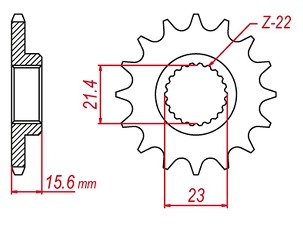 GROSSKOPF RASPRODAJA LANČANIK PREDNJA 441 15 YAMAHA XT 600 '89-'98, XTZ 660 '91-'98 (JTF577.15RB) (LANAC 520)