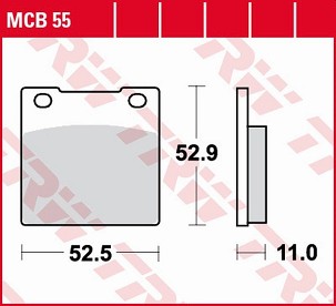 TRW ZF PLOČICE KOČIONE KH031 ORGANIC HONDA CB 250 '77-'84, CB/CM 400 '77-'81, CB 650 '79-'81, CB 750C/K '78-'83 PREDNJI