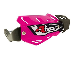 RACETECH (RTECH) ŠTITNICI RUKU (HAND GUARD) FLX ATV/QUAD BOJA ROZE NEON (SA 3 VRSTAAMI NOSAČA ZA VOLANA)
