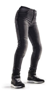 MODEKA promocija ženske motociklističke farmerke CITY NOMAD KIM BLACK boja crna veličina LL (produžene)