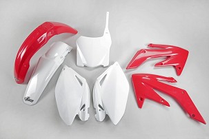 UFO KOMPLET PLASTIKE HONDA CRF 250R '08-09, BOJA OEM '09 (CRVENA/BELA)