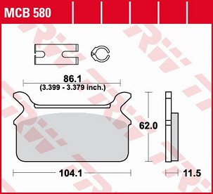 TRW ZF PLOČICE KOČIONE KH201 ORGANIC HARLEY-DAVIDSON FLT ELECTRA GLIDE/HERITAGE/TOUR/ULTRA CLASIC 1340 '86-'99 ZADNJI