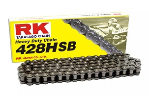 RK LANAC POGONSKI 428HSB-128 SPOJNICA (CL) U SETU BOJA STANDARD (ZAPREMINA: ZA 200 CCM) (24,2 KN)