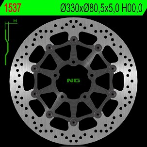 NG DISK KOČIONI PREDNJI KAWASAKI ZX 10R 16-18 (330X80,5X5) (5X10,5MM)