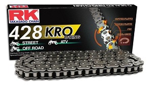 RK LANAC POGONSKI 428KRO-140 (O-RING) ZAKIVAK (CLF) U SETU BOJA STANDARD (ZAPREMINA: ZA 250 CCM) (24 KN)