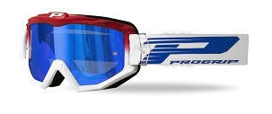 PROGRIP NAOČARE PG3201-130 FL ATZAKI BOJA CRVENA BELA (VIZIR PG 3246C PLAVA OGLEDALNA ANTISCRATCH, NO FOG, ANTI UV) (3201-130 FL;PZ3201ROBIFL) - POVUČENO IZ PONUDE - RASPRODAJA