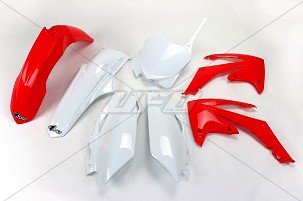 UFO KOMPLET PLASTIKE HONDA CRF 250R '11-'13, CRF 450R '11-'12 BOJA OEM (CRVENA/BELA) (HO115E999)