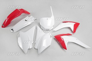 UFO KOMPLET PLASTIKE HONDA CRF 230 '15-'18 BOJA OEM (CRVENA/BELA) (HO118E999)