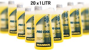 MANNOL TEČNOST ZA HLADNJAKA PRO COOL 1L MOTOCIKLISTIČKI (-40ST.C/+135ST.C) GOTOWY ZA UPOTREBE - KARTON 20 KOM. (PAKET)