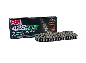 RK LANAC POGONSKI 428XRE-142 (XW-RING) ZAKIVAK (CLF) U SETU BOJA STANDARD (ZAPREMINA: ZA 400 CCM) (27 KN)