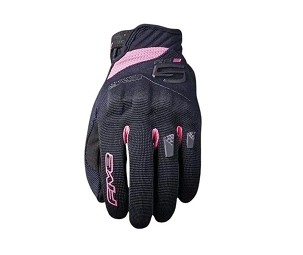 FIVE GLOVES RUKAVICE TEKSTILNE ŽENSKE RS3 EVO WOMAN BOJA CRNA/ROZE FLUO VELIČINA 9