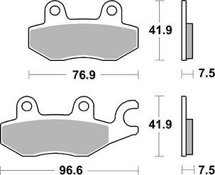 SBS KOČIONE PLOČICE KH197 RACING DUAL SINTER BOJA ZLATNA DISK LEVI PREDNJE KAWASAKI EX 400 NINJA '18-'23, EX 250R NINJA '18-'20 (PO PORUDŽBINI - bok@olekmotocykle.pl)