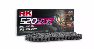 RK LANAC POGONSKI 520EXW-128 (XW-RING) ZAKIVAK (CLF) U SETU BOJA STANDARD (ZAPREMINA: ZA 750 CCM) (34,3 KN)