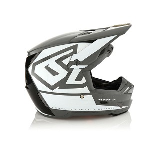 6D HELMETS KACIGA CROSS/ENDURO MODEL ATR-3 HEX GLOSS WHITE BOJA CRNA/SIVA/BELA VELIČINA S ( 55 - 56 CM )