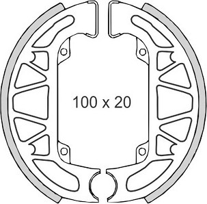 BRENTA PAKNE KOČIONE GILERA 50 PIAGGIO NRG/NTT/QUARTZ/TPH/ZIP (100x20mm) (FT 0266)