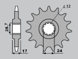 JR RASPRODAJA LANČANIK PREDNJA 295 14 HONDA CBR 600F '87-'96 (JTF295.14)
