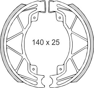 BRENTA PAKNE KOČIONE DERBI25/50/125/150 PIAGGIO50/125/180 VESPA 50/125 (140x25mm) (FT 0300)