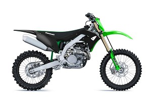 UFO KOMPLET PLASTIKE KAWASAKI KXF 250 '21, KXF 450 '19-'24 BOJA CRNA / ZELENA ( U SETU ŠTITNICI TELESKOPA I NALEPNICE )