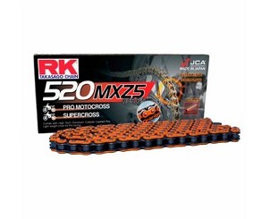 RK LANAC POGONSKI (MOTOCROSS) 520MXZ5-120 SPOJNICA (CL) U SETU BOJA NARANDŽASTA (ZAPREMINA: ZA 500 CCM) (37,8 KN)