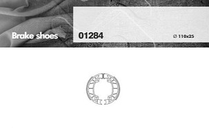 BRENTA PAKNE KOČIONE DERBI 50 GILERA RUNNER / TYPHOON, PIAGGIO ZIP / HEXAGON (110x25mm) (FT 1284)