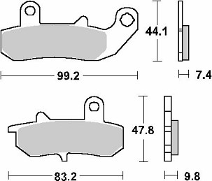 SBS PROMOCIJA PLOČICE KOČIONE KH157 STREET STANDART CERAMIC BOJA CRNA ZA: SUZUKI DR 650/750/800