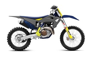 UFO KOMPLET PLASTIKE HUSQVARNA TC/FC '19-22, BOJA SIVA/ŽUTA/PLAVA ( U SETU ŠTITNICI TELESKOPA, ŠTITNICI RAMA I NALEPNICE )