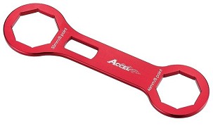 ACCEL KLJUČ ZA SERVISIRANJE VEŠANJA PREDNJIH SHOWA 47/48MM, 47/48 SFF ZA ODVRTANJA GORNJE OSMOUGAONE NAKRETKI 50MM ( HONDA, KAWASAKI, SUZUKI) BOJA CRNA (FCW01) (FCW-01)