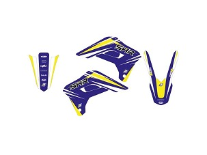 BLACKBIRD KOMPLET NALEPNICA (FOLIJA) SHERCO SE/SEF 125 '17-'23, DREAM 4 BOJA PLAVA/ ŽUTA/ BELA (ZAMENJUJE E2E01L)