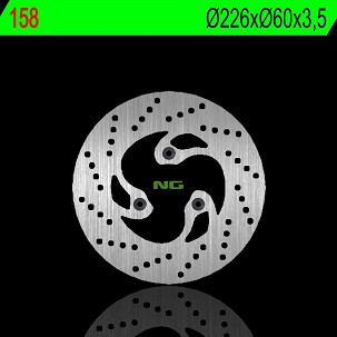 NG DISK KOČIONI PREDNJI KYMCO PEOPLE 50 00-03, 125/150 99-00 (226X60X3,5MM) (3X10,5MM)
