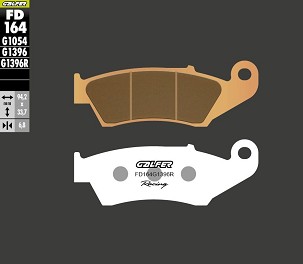 GALFER kočione pločice KH185 sinter metalik (zlatne) OFF ROAD RACING